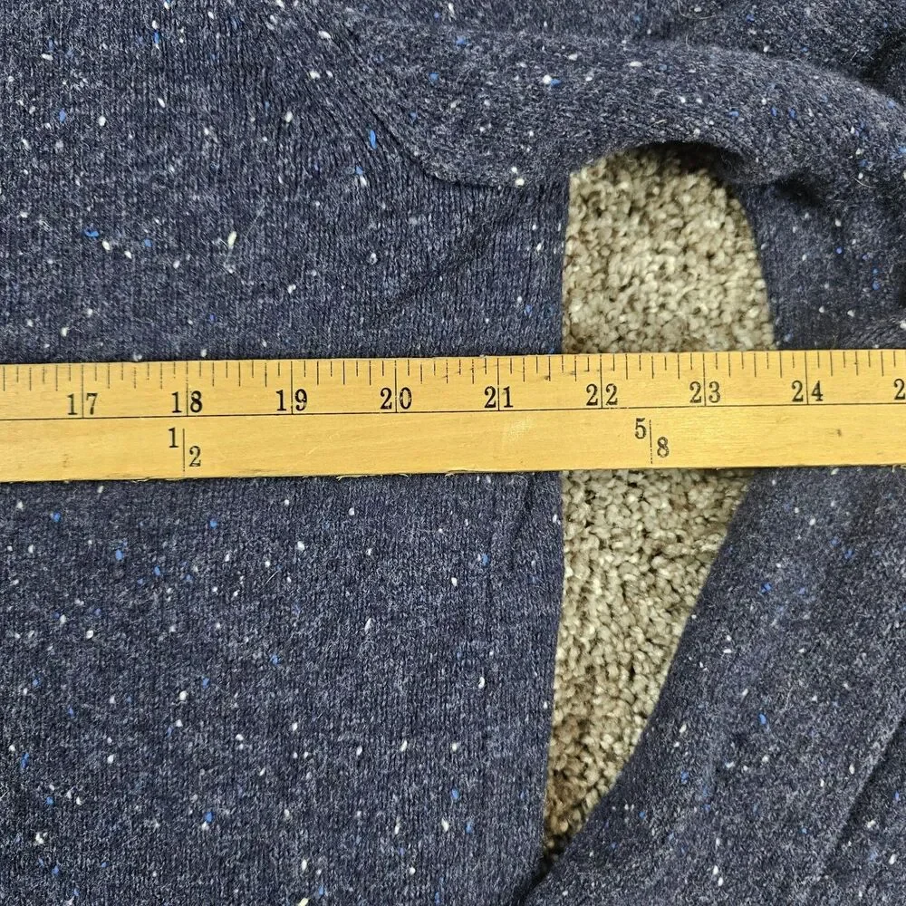 Banana Republic Sweater Mens Large Blue Wool Blend Heathered Preppy Crewneck